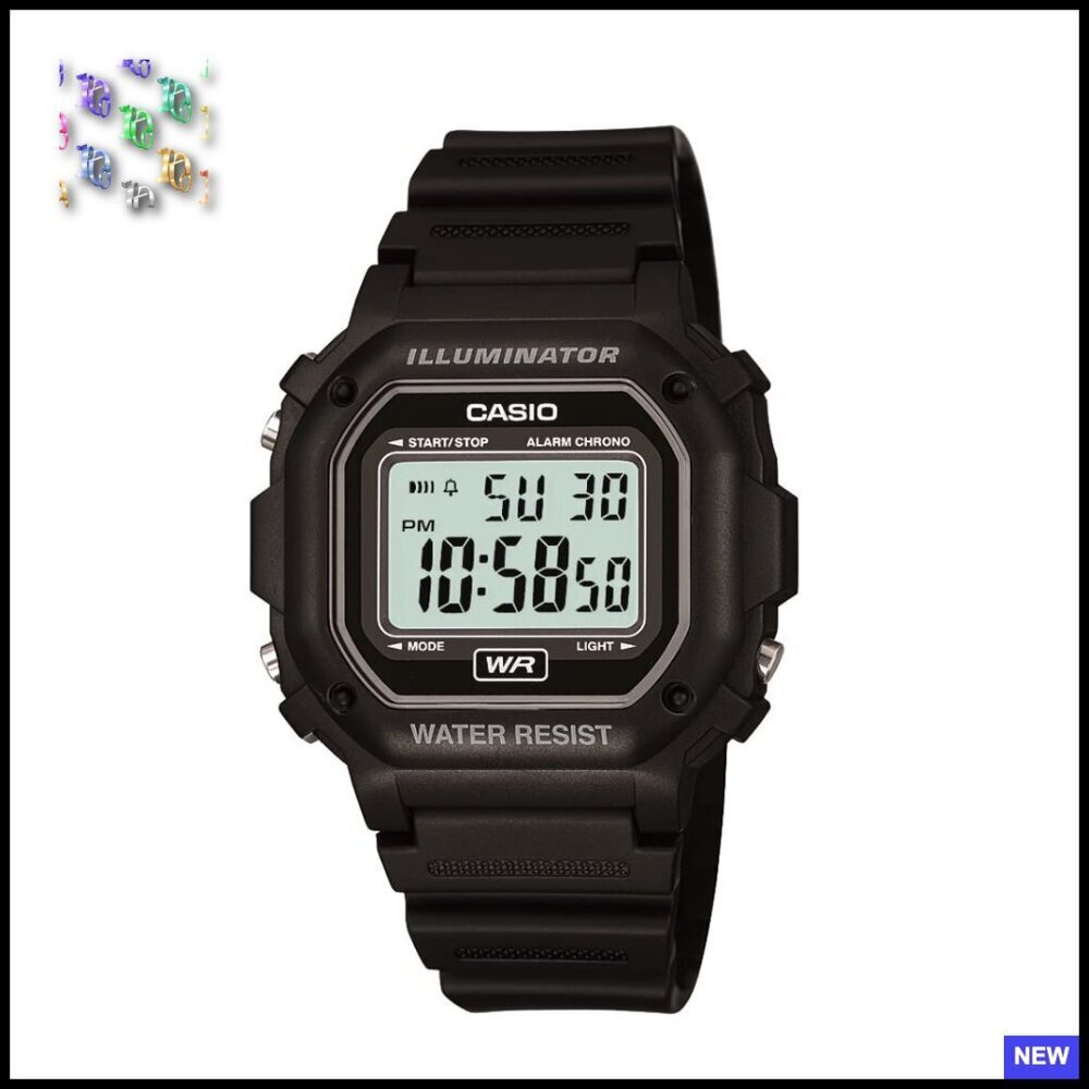 Digital Quartz Watch Retro Classic Minimal Daily Alarm Water Resistant Stopwatch